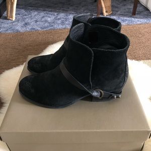 Hand made washed suedes booties 1 3/4 inch hl